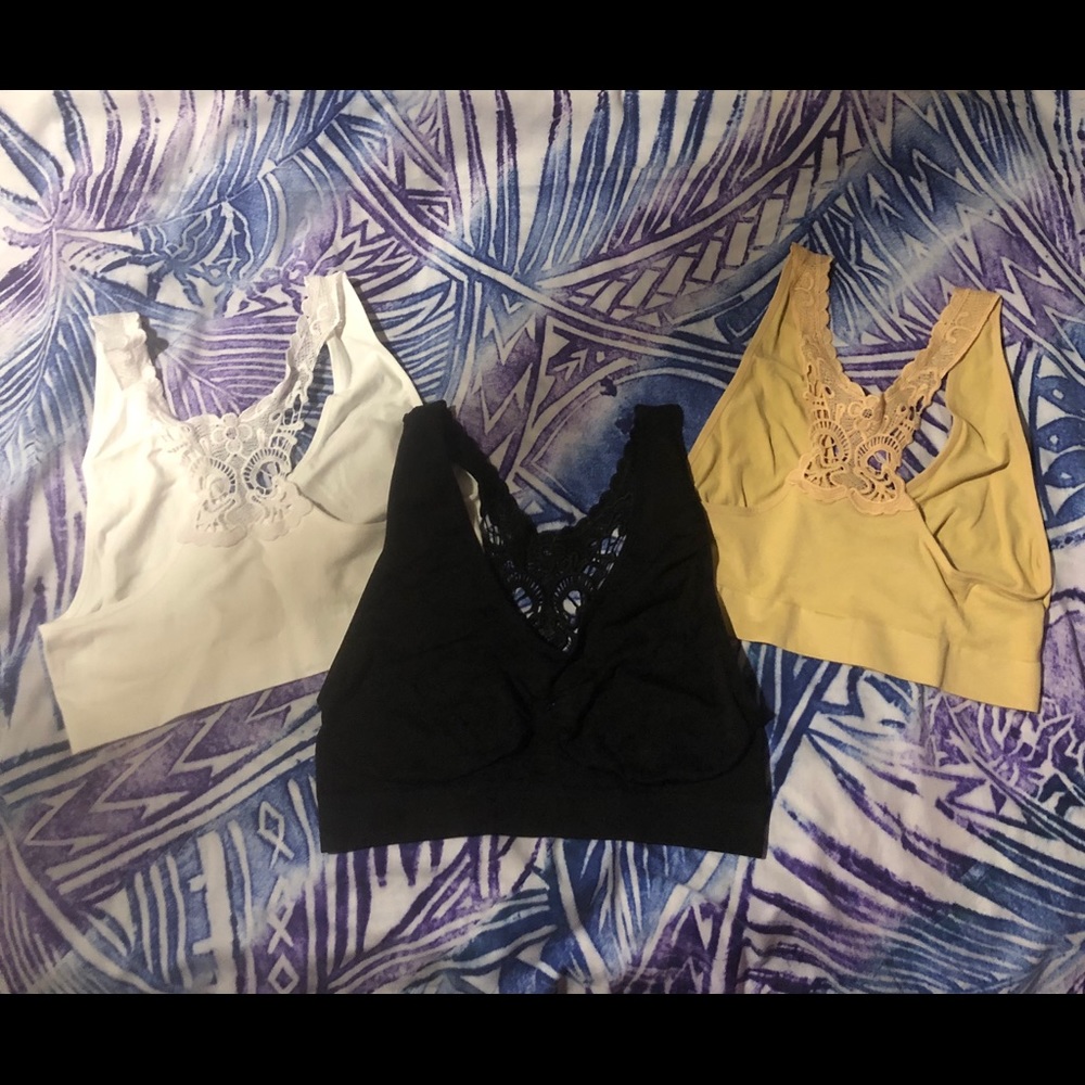 Lace butterfly racerback seamless bras
